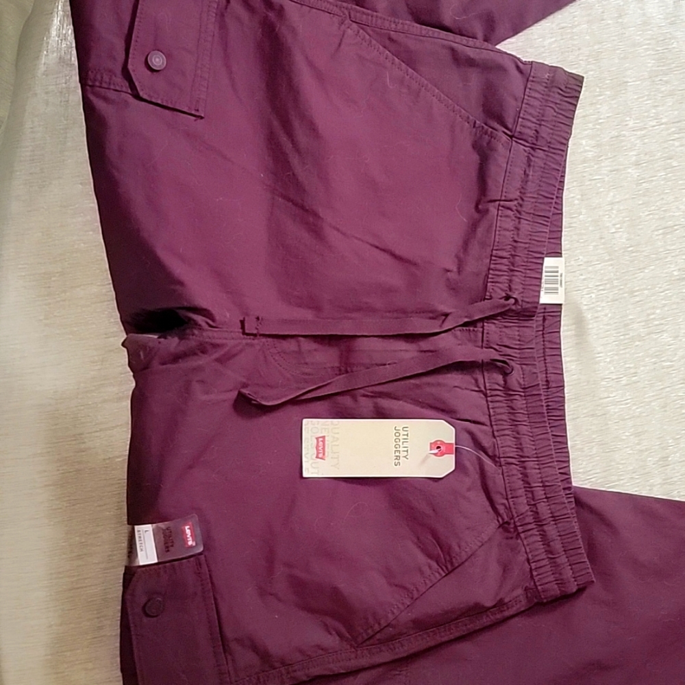 Levi's utility joggers stretch large purple